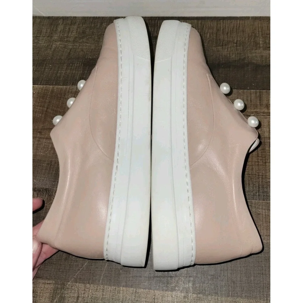 Lewit Pink Leather‎ Pearl Detail Sneakers US 9.5 EU39/40